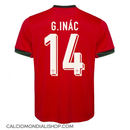 Maglie da calcio Portogallo Goncalo Inacio #14 Prima Maglia Europei 2024 Manica Corta